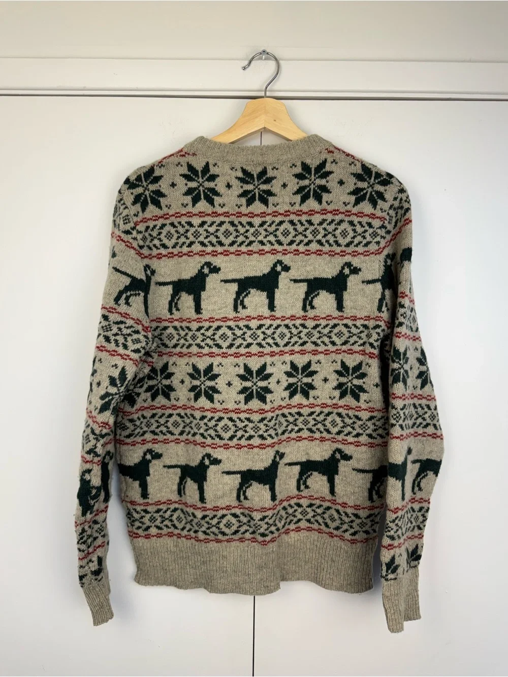 J.Crew Fair Isle Lambswool Dog Sweater Small